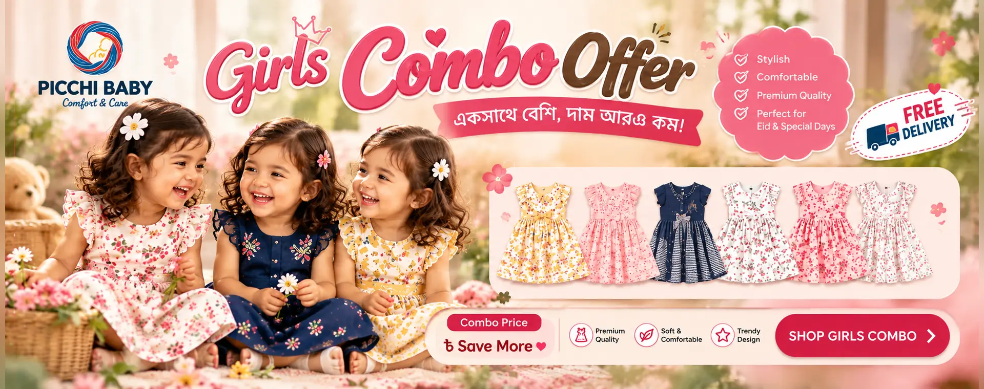 Picchi Baby girls combo offer