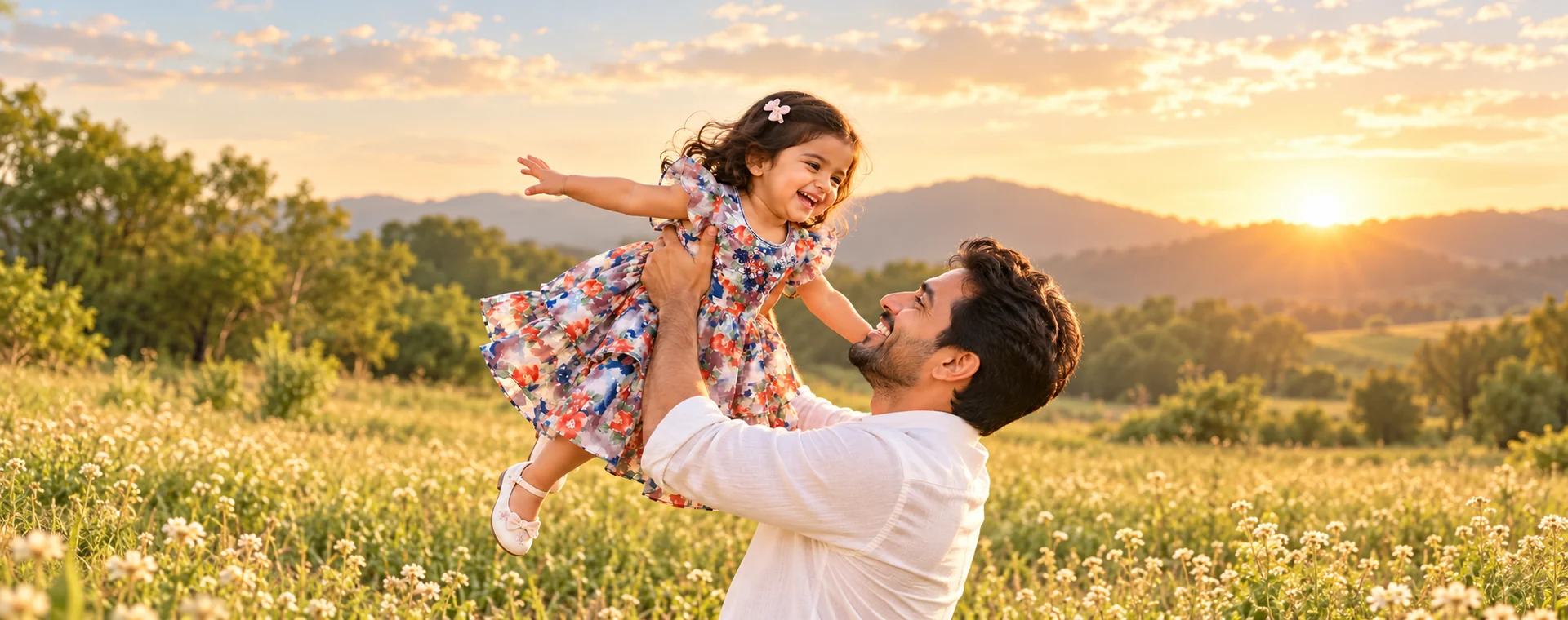 Picchi Baby father and daughter joy