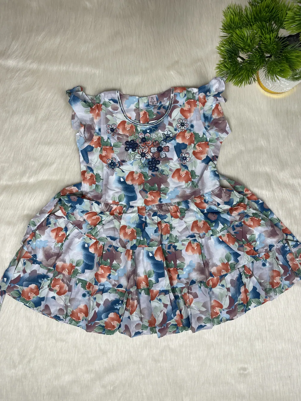 Colorful floral girls dress from Picchi Baby